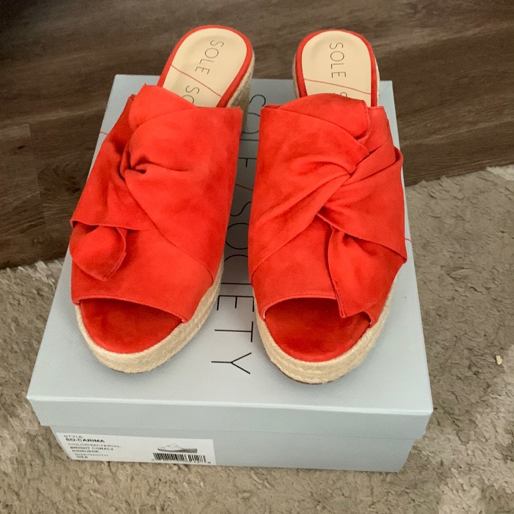 Coral Sole Society espadrilles
